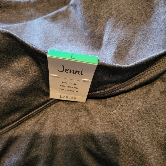 Leggings Full Length High Rise Crossband Harbor Grey Size L JENNI $29 - NWT - Picture 4 of 4